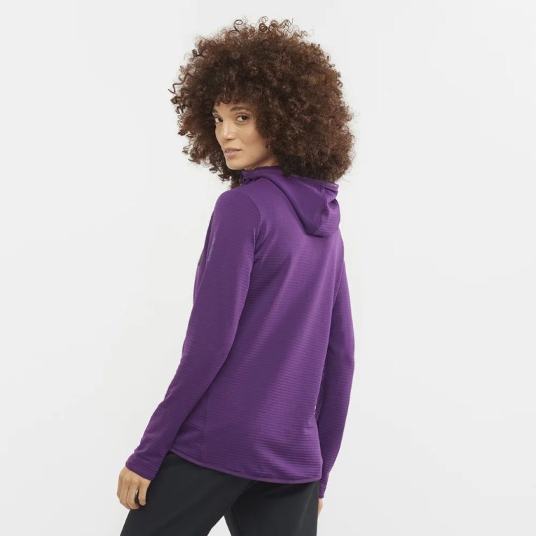 Purple Salomon Essential Lightwarm Hooded Women's Jackets | PH 35917K